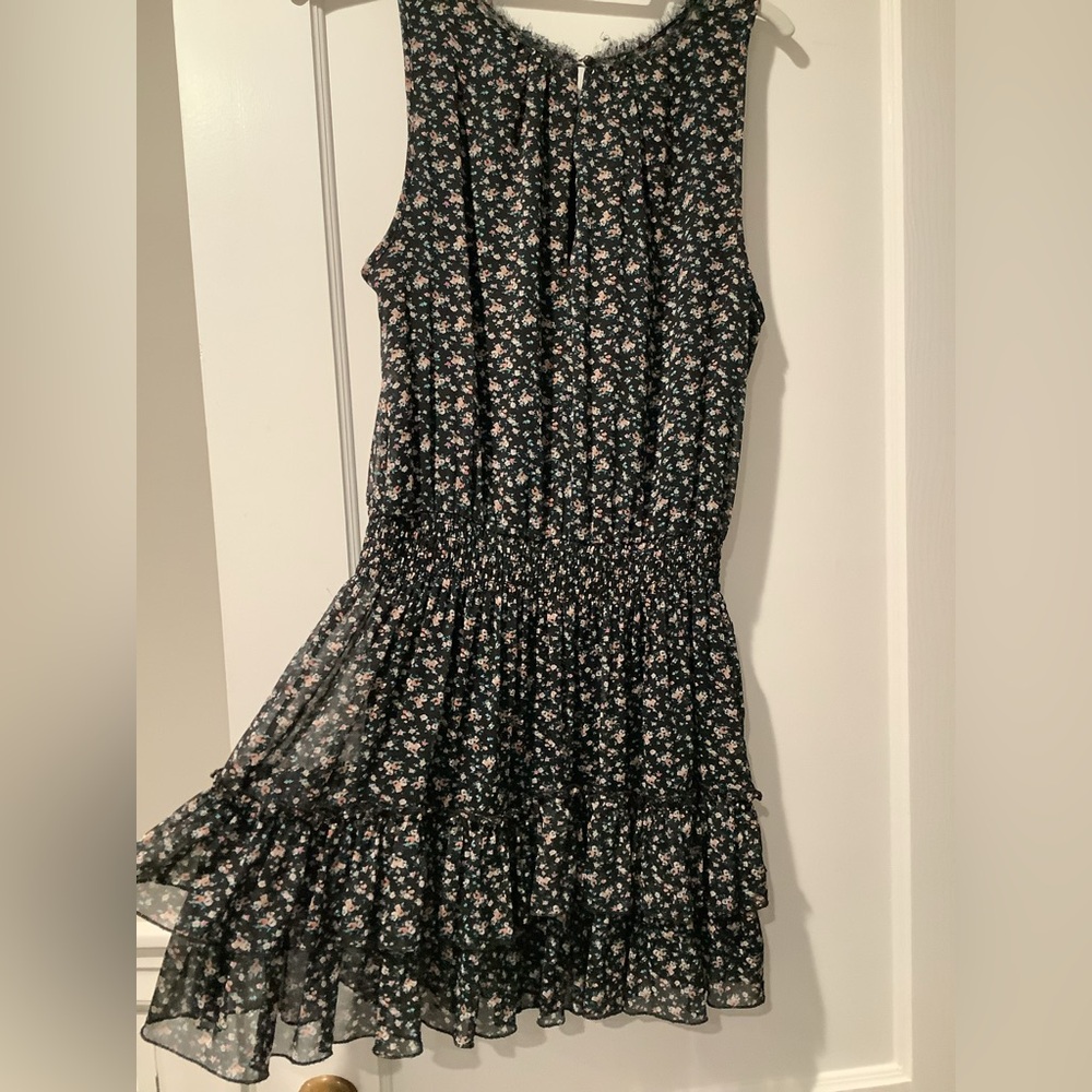 Forever 21 Woman Spring Black Floral Sleeveless Dress - Ruffles